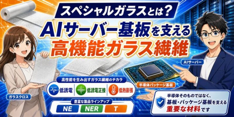 そもそもスペシャルガラスとは？──AIサーバー基板を支える高機能ガラス繊維