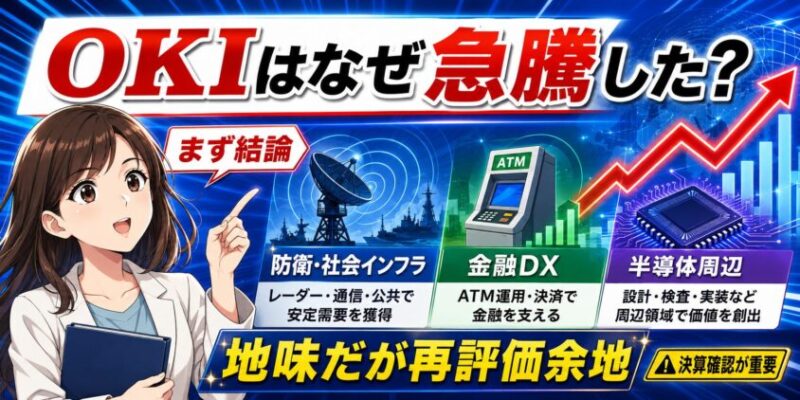 沖電気工業（OKI／6703）はなぜ急騰した？まず結論から