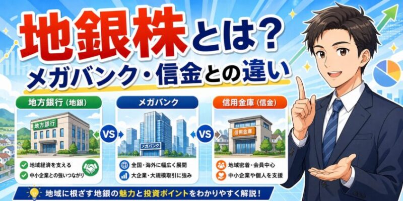 そもそも地銀株とは？メガバンク・信金との違い