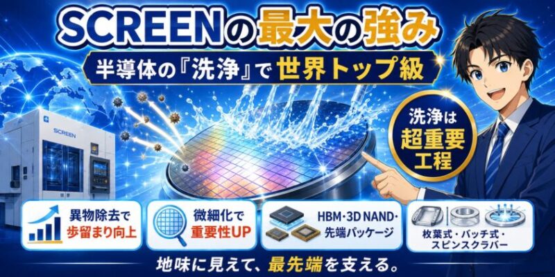 SCREENの最大の強み｜半導体の「洗浄」で世界トップ級
