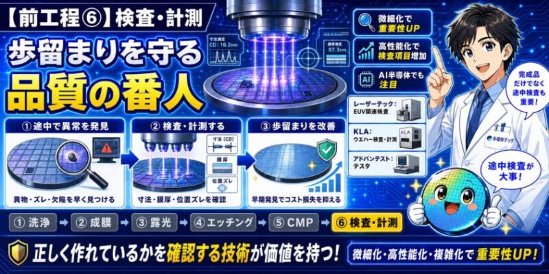 【前工程⑥】検査・計測 ― 歩留まりを守る品質の番人