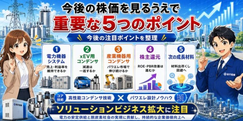 指月電機製作所の今後の株価を見るうえで重要な5つのポイント