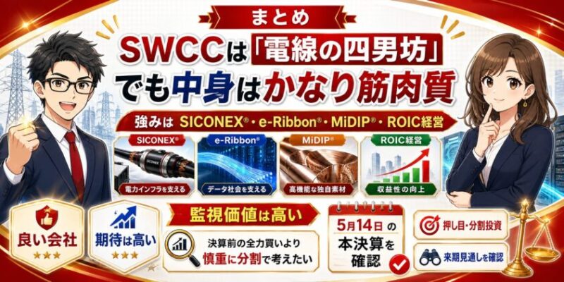 まとめ｜SWCCは「電線の四男坊」だが、中身はかなり筋肉質