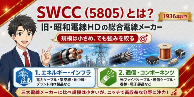 SWCC（5805）とは？旧・昭和電線ホールディングスの総合電線メーカー