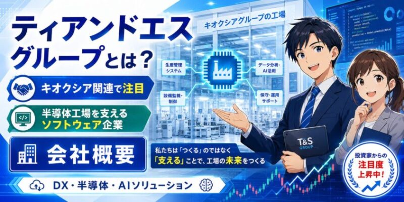 ティアンドエスグループとは？キオクシア関連で注目されるソフトウェア企業