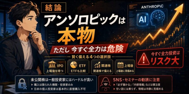 結論|Anthropicは本物。ただし「今すぐ全力」は危険