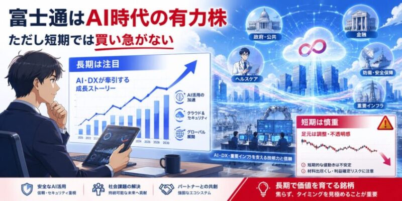 結論：富士通はAI時代の有力株。ただし短期では「買い急がない」判断が必要