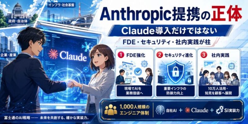 Anthropic提携の正体｜Claude導入だけではなく、FDE・セキュリティ・社内実践が柱