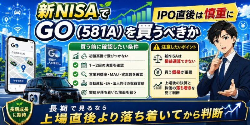 新NISAでGO（581A）を買うべきか