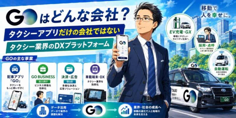 GOはどんな会社？タクシーアプリだけの会社ではない