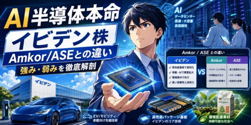 【AI半導体本命】イビデン株の強み弱みとAmkor/ASEの違いを徹底解剖