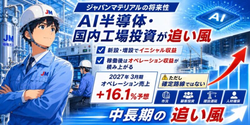 ジャパンマテリアルの将来性|AI半導体・国内工場投資は追い風