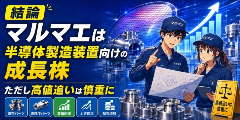 結論:マルマエは半導体製造装置向けの成長株。ただし高値追いは慎重に