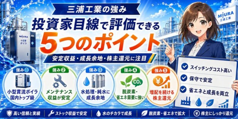 三浦工業の強み:投資家目線で評価できる5つのポイント