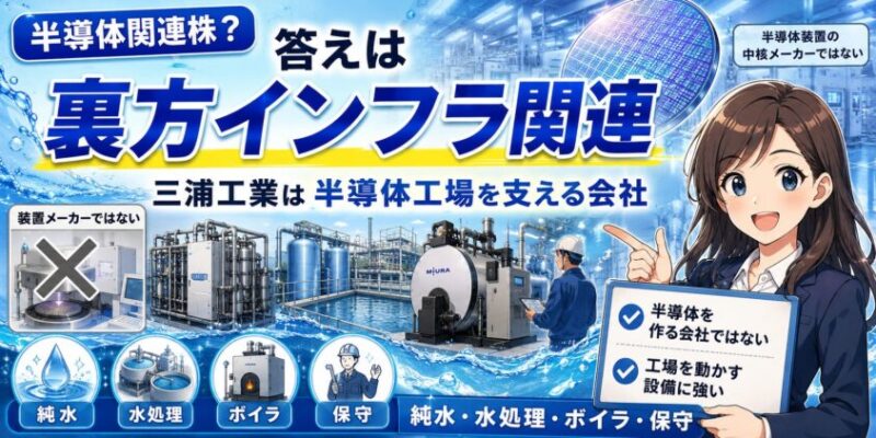 三浦工業は半導体関連株なのか?答えは「裏方インフラ関連」