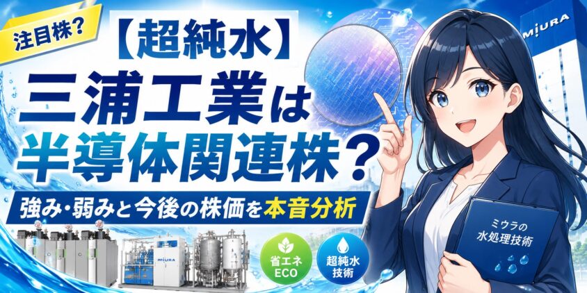 【超純水】三浦工業は半導体関連株?強み弱みと今後の株価を本音分析