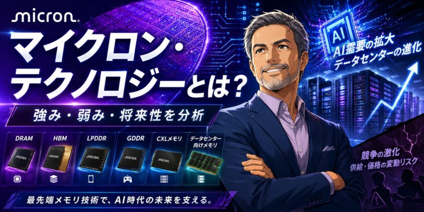 【メモリ半導体】マイクロンテクノロジーとは?強み弱みと将来性を分析