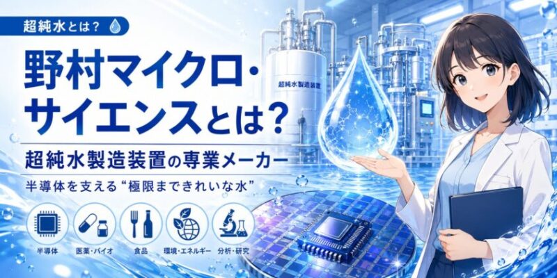 野村マイクロ・サイエンスとは？超純水製造装置の専業メーカー