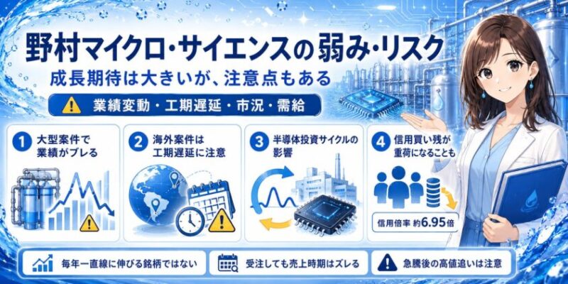 野村マイクロ・サイエンスの弱み・リスク