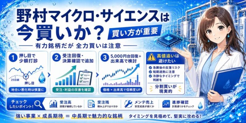 野村マイクロ・サイエンスは今買いか?買い方が重要