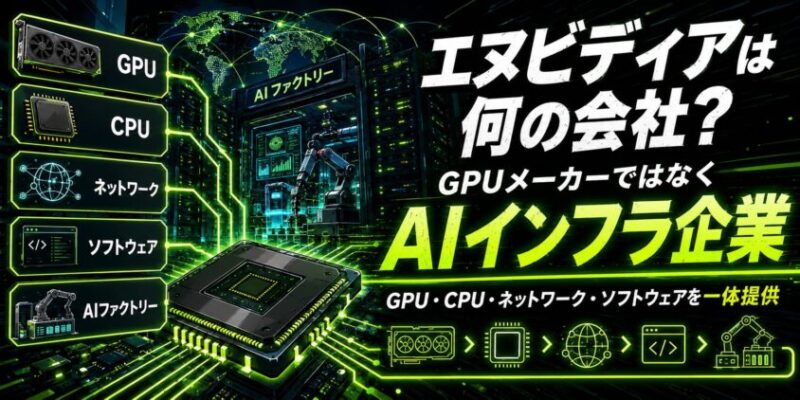 エヌビディア(NVDA)は何の会社?GPUメーカーではなく「AIインフラ企業」