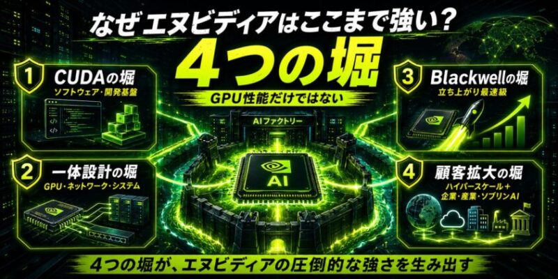 なぜNVIDIAはここまで強いのか?4つの堀で考える