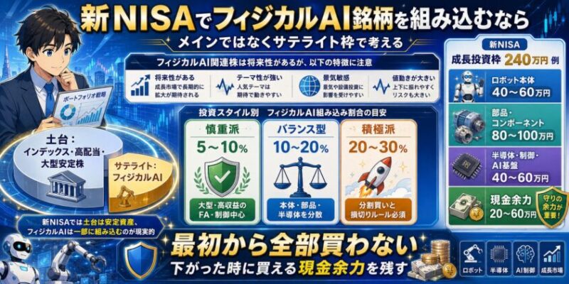 新NISAでフィジカルAI銘柄を組み込むなら