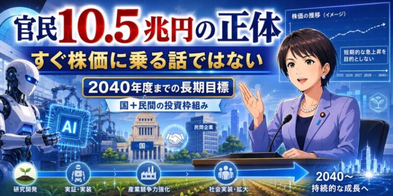 「官民10.5兆円」の正体｜すぐ株価に乗る話ではない