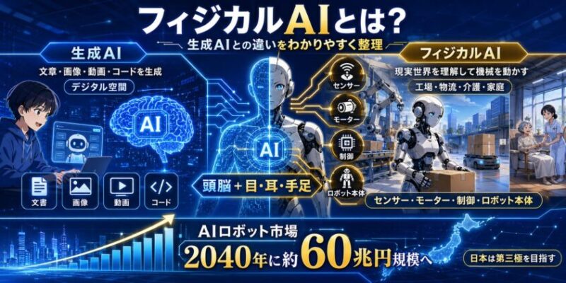 フィジカルAIとは？生成AIとの違いをわかりやすく整理