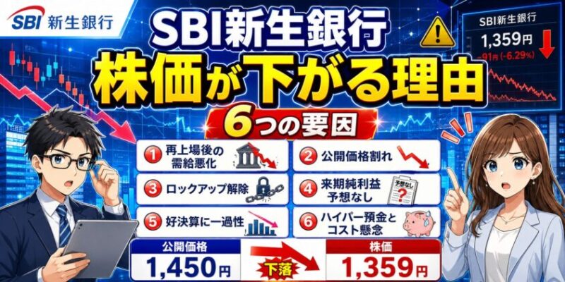SBI新生銀行の株価が下がっている理由