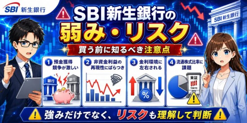SBI新生銀行の弱み・リスク