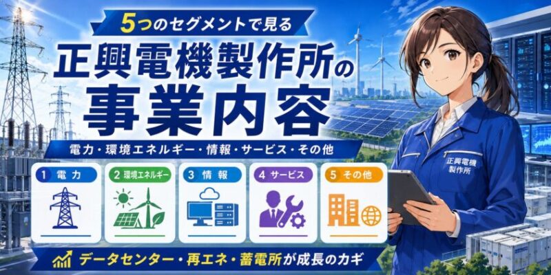 正興電機製作所の事業内容|5つのセグメントで見る