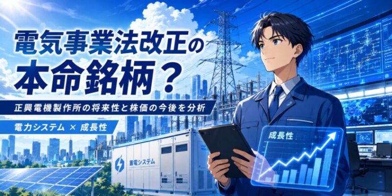 電気事業法改正の本命銘柄？正興電機製作所の将来性と株価の今後を分析