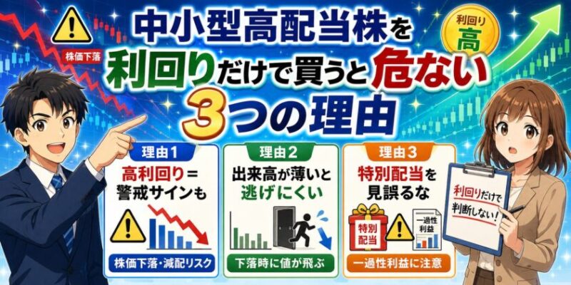 中小型高配当株を利回りだけで買うと危ない3つの理由