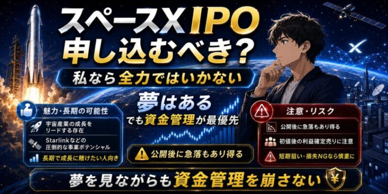スペースX IPOは申し込むべきか?私の考え