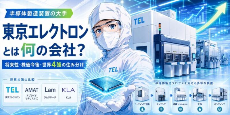 東京エレクトロンとは何の会社？将来性と株価今後と世界4強の住み分け
