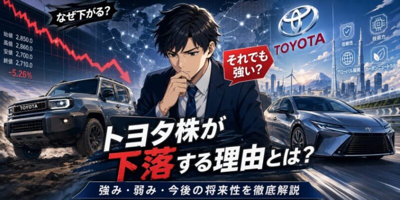 トヨタ株が下落する理由とは？強み弱みと今後の将来性を徹底解説