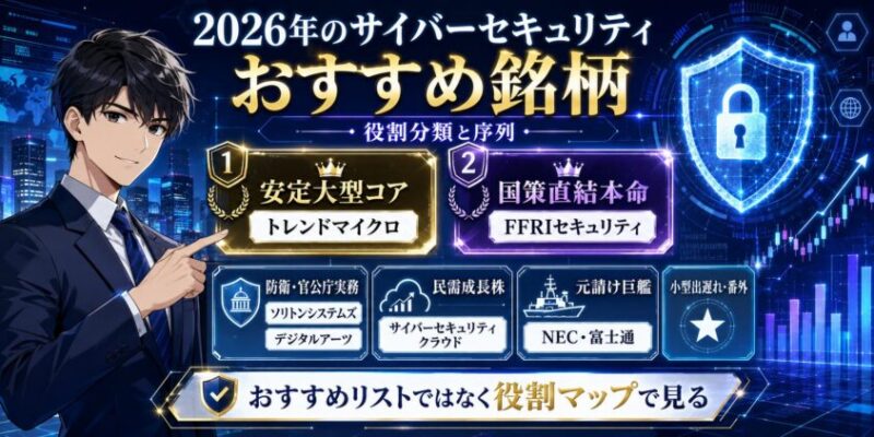 2026年のサイバーセキュリティおすすめ銘柄 — 役割分類と序列