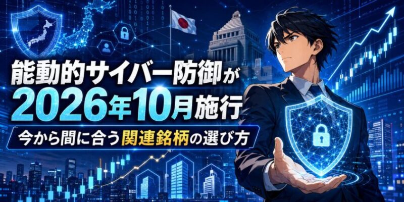 能動的サイバー防御が2026年10月施行｜今から間に合う関連銘柄の選び方