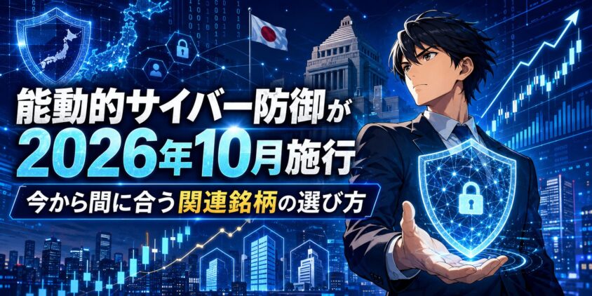 能動的サイバー防御が2026年10月施行|今から間に合う関連銘柄の選び方