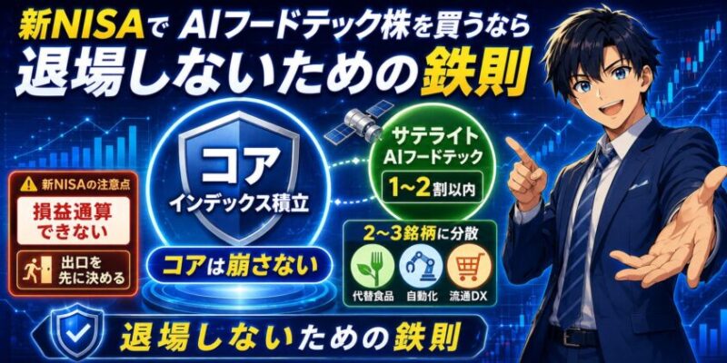 新NISAでAIフードテック株を買うなら:退場しないための鉄則