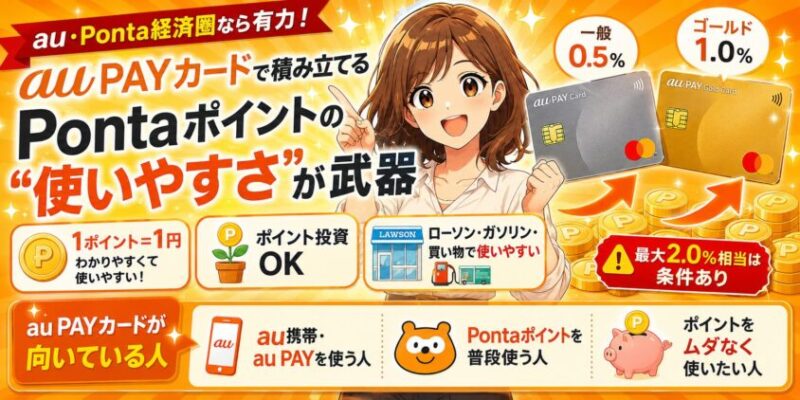 au PAYカードで積み立てる：Pontaポイントの&ldquo;使いやすさ&rdquo;が武器