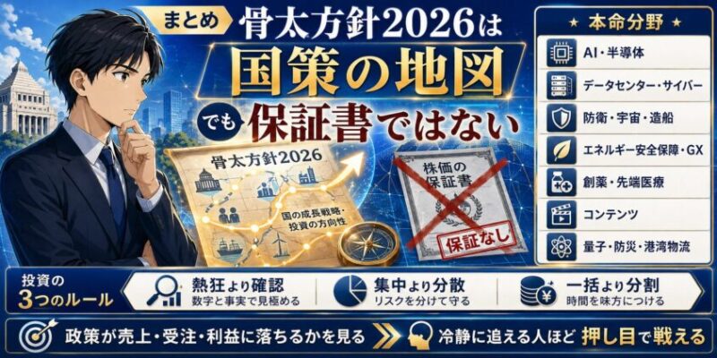 まとめ|骨太方針2026は「国策の地図」。でも保証書ではない