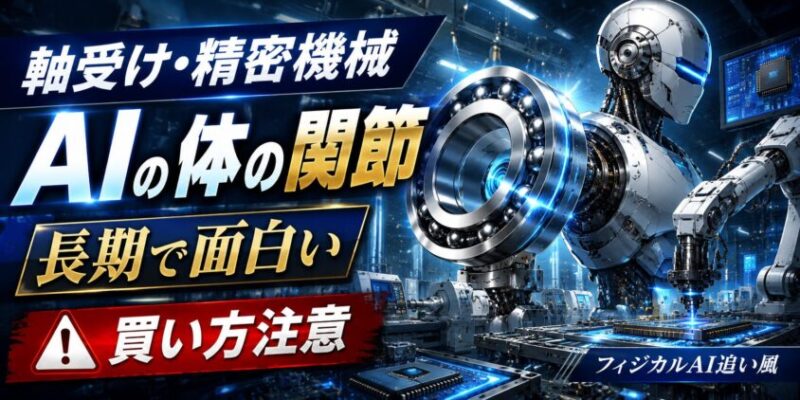 結論:軸受け・精密機械は「AIの体の関節」。長期で面白いが、買い方を間違えると普通に死ぬ