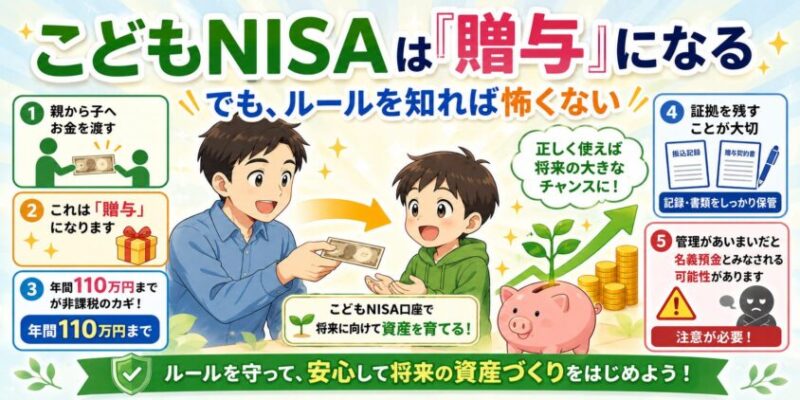 まず結論:こどもNISAは「贈与」になる。でもルールを知れば怖くない