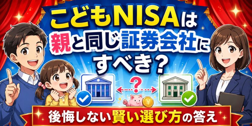 こどもNISAは親と同じ証券会社にすべき?後悔しない賢い選び方の答え