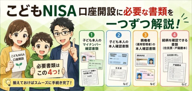 【本題】こどもNISA口座開設に必要な書類を一つずつ解説