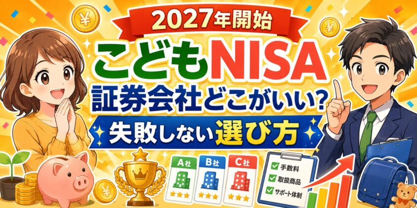 【2027年開始】こどもNISAは証券会社どこがいい?失敗しない選び方