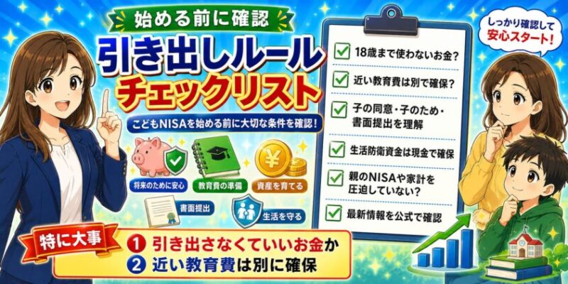 こどもNISAを始める前の「引き出しルール」チェックリスト