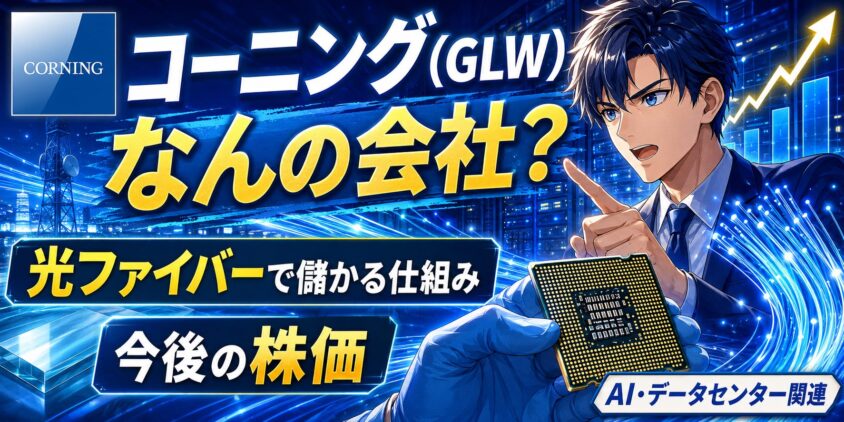 コーニング(GLW)なんの会社?光ファイバーで儲かる仕組みと今後の株価